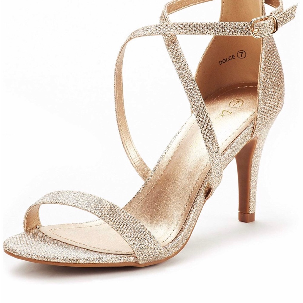 Open toe pump heels